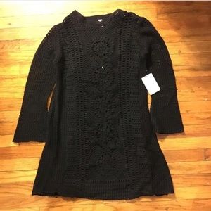 Black free people knit sweater dress. Size small